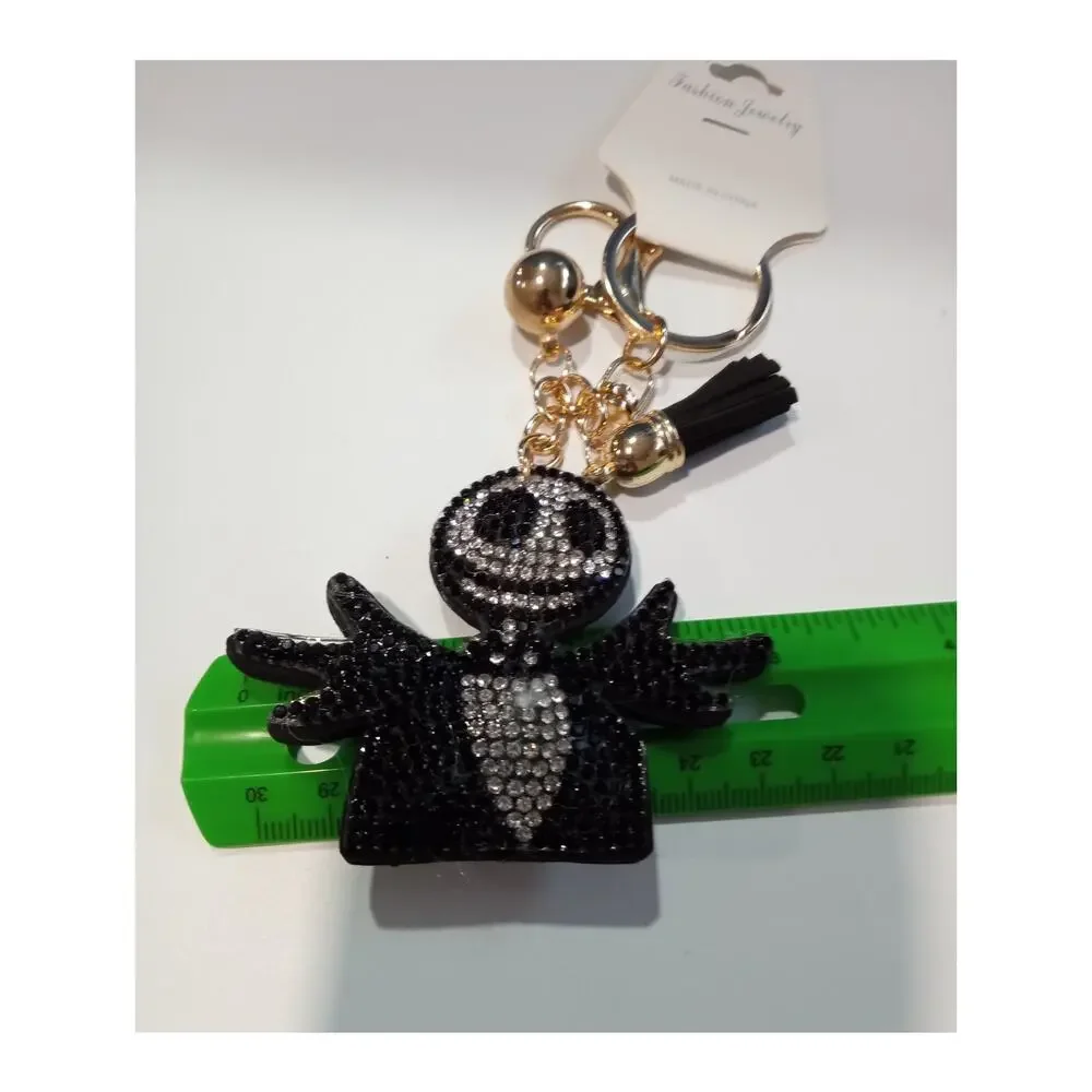 Jack Skellington Purse Charm Bookbag Zipper Pull Keychain 731-735
